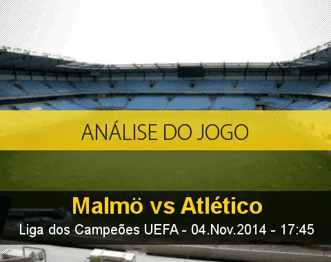 Análise do jogo: Malmo X Atlético de Madrid (4 Novembro 2014)